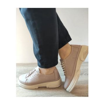 Pantofi Casual Dama  053 24100 Grej - Bej -