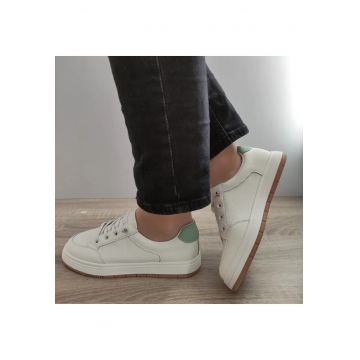 Pantofi Casual Dama  8196-8 Crem + Vernil - Crem -
