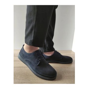 Pantofi Casual Perforati Barbati  B69-321 Bleumarin - Albastru