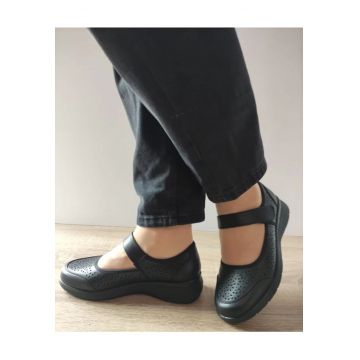 Pantofi Casual Perforati Dama  860022A 01-N Negri - Negru -