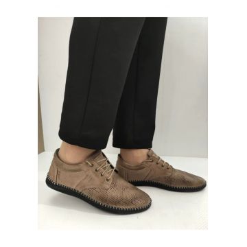 Pantofi Perforati Barbati  138 Bej - Bej -