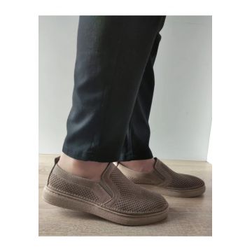 Pantofi Perforati Barbati  B69-320 Bej - Bej -