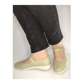 Pantofi Perforati Dama  60020C B1-N Olive - Verde -