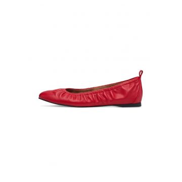 Balerini de piele cu model drapat