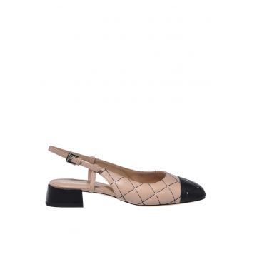 Balerini slingback de piele
