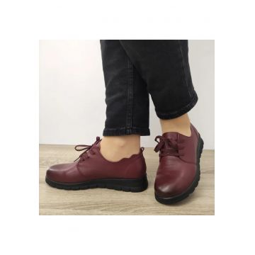 Pantofi Casual Dama  21072 Bordo - Bordo -