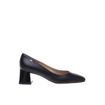 Pantofi de piele cu toc masiv