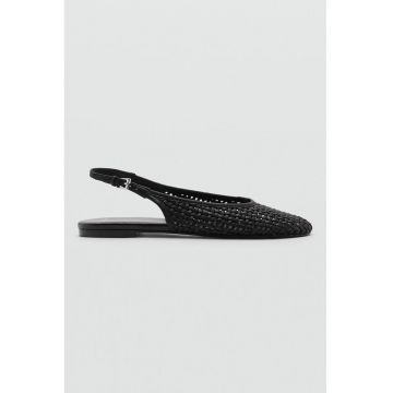 Pantofi slingback cu aspect perforat