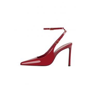 Pantofi slingback din piele cu toc stiletto