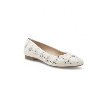 Balerini dama -  433026 - Piele naturala - Alb