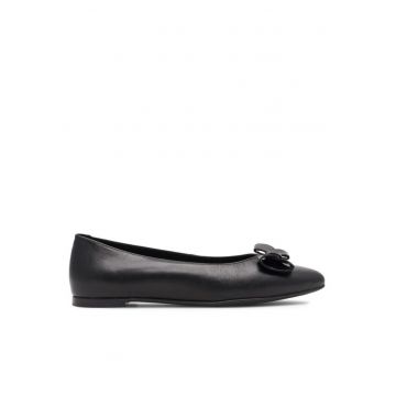 Balerini -  Piele ecologica/Sintetic - Negru
