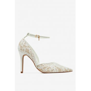 Pantofi  albi din textil