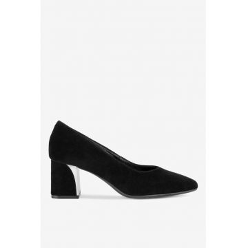 Pantofi dama  5903419945557 - Piele intoarsa - Negru