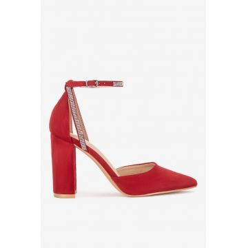 Pantofi dama  5905588728405 - Textil - Rosu