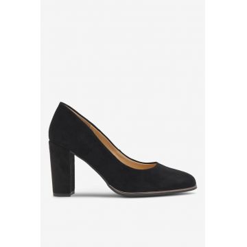 Pantofi dama  Piele intoarsa - Negru