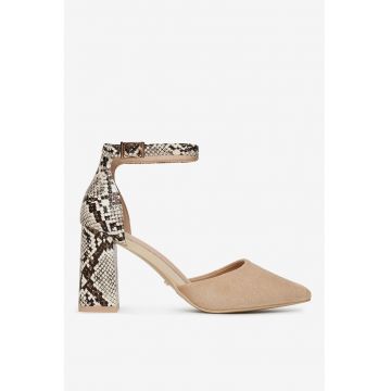 Pantofi  Sintetic - Bej -