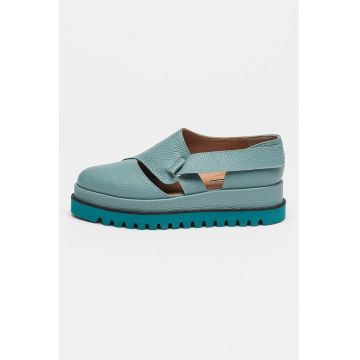 Pantofi wedge de piele