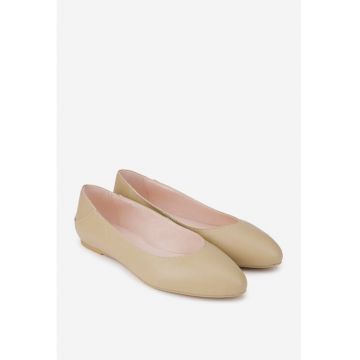 Balerini dama piele naturala taupe