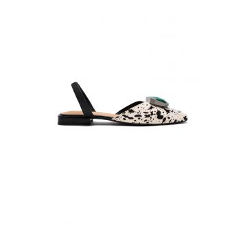 Balerini de piele cu animal print Hughes