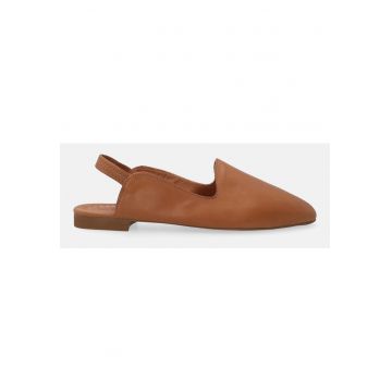 Balerini din piele cu bareta slingback