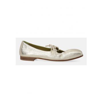 Balerini Mary Jane Cu Piele Lacuita -