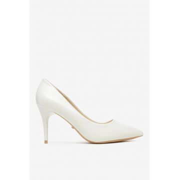 Pantofi albi  din textil