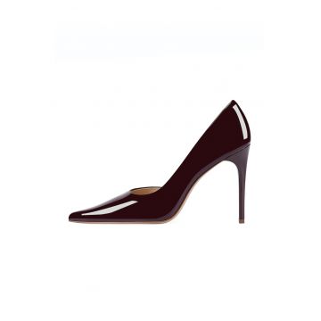 Pantofi D'Orsay din piele lacuita cu toc stiletto