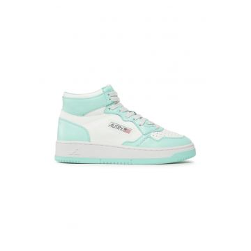 Pantofi dama -  68160 - Piele naturala - Turcoaz - Alb