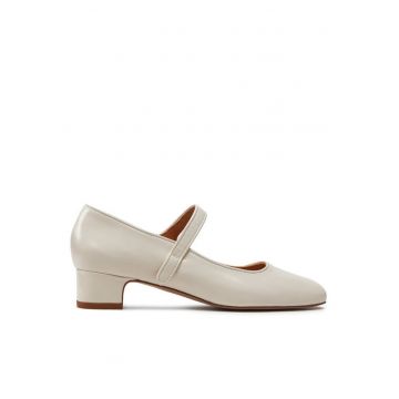 Pantofi dama  Piele naturala - Alb
