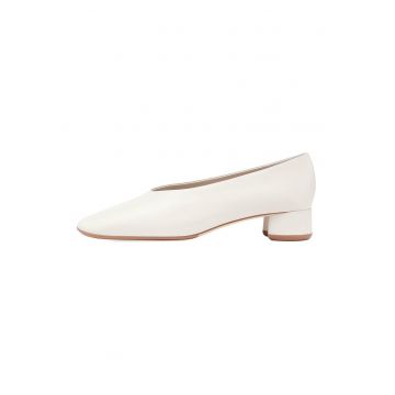 Pantofi de piele cu toc masiv