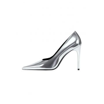 Pantofi din piele cu toc stiletto si varf ascutit