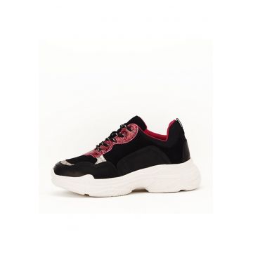 Sneakers negru cu rosu Gabriela M3 6279