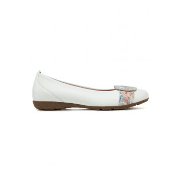 Balerini  304982620 - Piele naturala - Alb