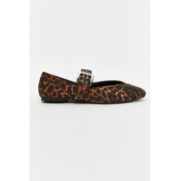 Balerini Mary Jane cu animal print