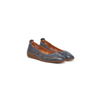 Balerini  W4C-4927 - Piele naturala - Albastru