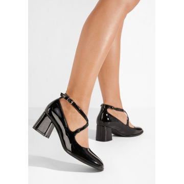 Pantofi cu toc gros Enoida negri