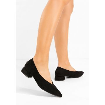 Pantofi cu toc gros Takisa negri