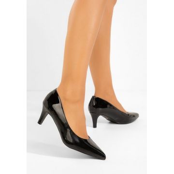 Pantofi cu toc mediu Corvina V3 negri