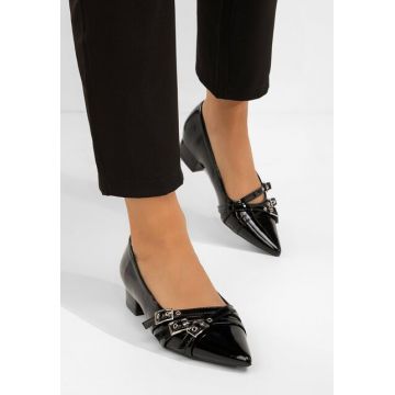 Pantofi cu toc mic Otisia negri