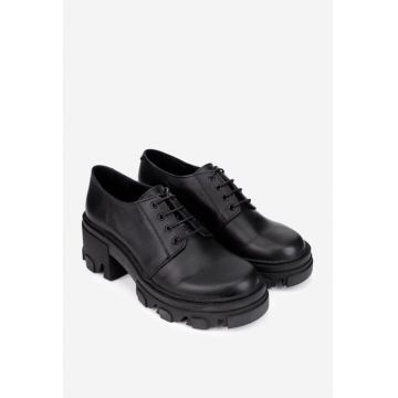 Pantofi dama din piete naturala neagra