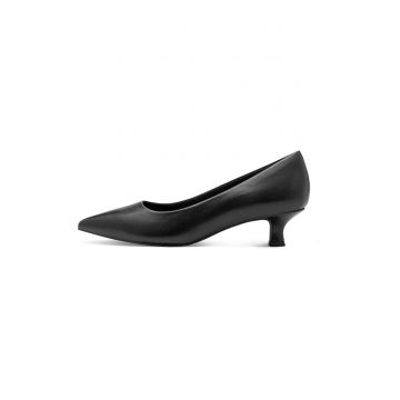 Pantofi de piele cu toc kitten