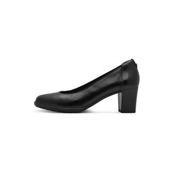 Pantofi de piele cu toc masiv