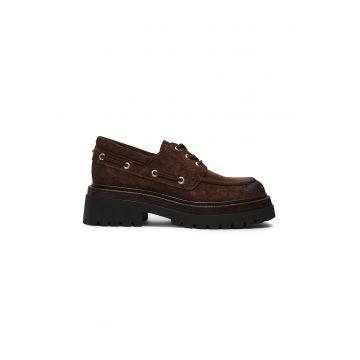 Pantofi de piele intoarsa cu aspect masiv Detroit