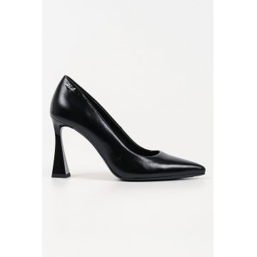 Pantofi din piele cu toc kitten
