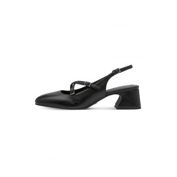 Pantofi din piele cu varf patrat