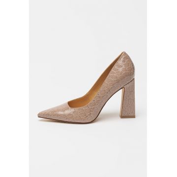 Pantofi din piele ecologica cu model piele de sarpe Tamant