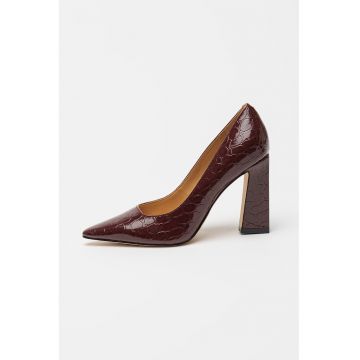 Pantofi din piele ecologica cu model piele de sarpe Tamant