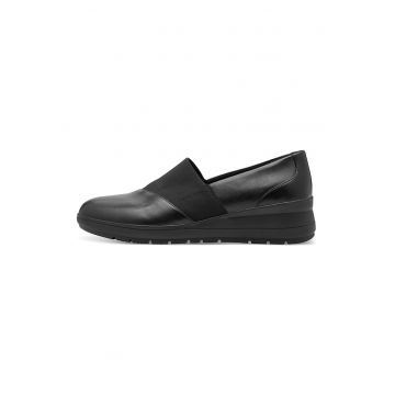 Pantofi loafer wedge de piele ecologica