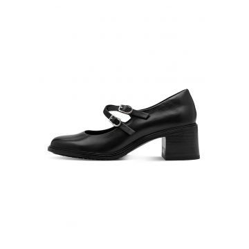 Pantofi Mary Jane din piele cu barete incrucisate