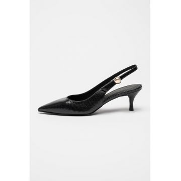 Pantofi slingback de piele cu varf ascutit Sfera